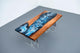Unique Attractive Navy Blue Ocean Deep Turbulent Flow Epoxy Dining Table Resin Table Coastal Table Dining Table Coffee Table Side/End Table Patio Table Home Décor