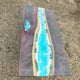 Customized epoxy Resin Solid Wood Ocean Theme Table, Dining Table, Living Room Table, Wooden Epoxy Coffee Table, Side Table