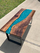 Customized epoxy Resin Solid Wood Opaque Table, Dining Table, Living Room Table, Wooden Epoxy Coffee Table, Side Table