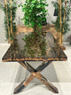 Beautiful Epoxy Tree Bark And Moss Resin Dining Table Coffee Table Console Table Living Room Table Kitchen Table Center Table Patio Table End/Side Table Home Décor