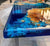Customized Large Epoxy Table, Clear Resin Dining Table for 2, 4, 6, 8 Dark Blue Ocean Look Table, Epoxy Coffee Table, Living Room Table, Home décor