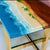 Epoxy Resin Artistic Handmade Ocean Island Beach Art Solid Wooden customize Coffee/Dining Tables for Living/Dining Rooms