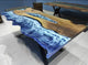 TUZECH Personalized Ocean Sea River Epoxy Resin Dining Table Living Room Table Resin Table for 2, 4, 6, 8 Living Room Table Console Table Bar Counter Home Décor