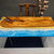 TUZECH Customized Classic Wood Resin Epoxy Realistic Ocean Look Resin Epoxy Dinning Table Coffee Table Living Room Table Bar Counter Home Decor