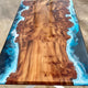 Blue Live Edge with River Epoxy Resin Dining Table Coffee Table End Table Wooden Table Living Room Table Bar Counter Home Décor Side Table Top