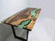 Beautiful Celadon Green Epoxy Resin Dining Table Conference Table Patio Table Coastal Table Coffee Table Living Room Table Bar Counter Table End/Side Table