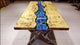 Blue River Star and Shells Feel Epoxy Dining Table Resin Coffee Table Living Room for 2, 4, 6, 8 Epoxy Ocean Table Top Luxury Table Home Décor Patio Table