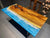 TUZECH Customized Classic Wood Resin Epoxy Realistic Ocean Look Resin Epoxy Dinning Table Coffee Table Living Room Table Bar Counter Home Decor
