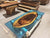 Natural Wood Unique Clear Blue Epoxy Dining Table Coffee Table End Table Bar Counter Top Living Room Table Resin Table Resin Art Wooden Table Home Décor