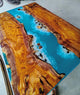Customized Large Epoxy Table, Epoxy River with Stone and Star Fish Table, Resin Dining Table for 2, 4, 6, 8, Epoxy Coffee Table, Living Room Table, Home décor