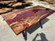 TUZECH Red Lava Epoxy Resin Dining Table Conference Table Patio Table Console Table Coffee Table Living Room Table Bar Counter Table End/Side Table Home Décor