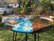 Custom Beach Look Epoxy Resin Round Dining Table Coffee Table Centre Table Live Edge Table Console Table Living Room Table Study Table Patio Table End/Side Table