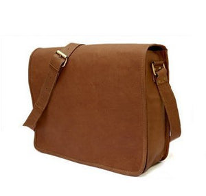 TUZECH Genuine Leather Bag Handmade Cross Body Messenger Briefcase, Office Bag Courier Satchel Bag Gift Men Women (18 Inches)