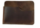 Tuzech minimalist front pocket leather wallet, holds 6 cards plus folded bills, cash organizer holder, handmade Brown Color (4.25x3.25 Inches)