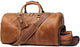 Sports Gym Airplane Luggage Carry-With Shoe Compartment - 22 Inch (Regular Tan Brown)-Tuzech store