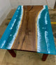Customized Large Epoxy Table, Unique Ocean Beach Look, Resin Dining Table for 2, 4, 6, 8, Epoxy Coffee Table, Living Room Table, Home décor