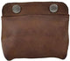 TUZECH Leather Double Snap Pouch, Coin Purse, Cash & Card Holder, Cable Organizer, Makeup, Handmade Brown Color (4x5 Inches)-Tuzech store