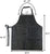 Tuzech Durable Leather Apron Utility/Chef Grill BBQ Apron/Carpenter/Blacksmith Welding Handmade Tool Apron - 30 Inches- Adjustable upto XXL For Men and Women Charcoal Black