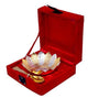 TUZECH Gold & Silver Plated Brass Lotus Flower Shaped Bowl 4" Diameter with Spoon-Tuzech store