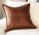 Leather Lovers 100% Lambskin Leather Pillow Cover - Sofa Cushion Case - Decorative Throw Covers for Living Room & Bedroom-Tuzech store