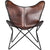  Genuine Tan Leather Butterfuly Chair Home Decor Handmade Leather Chair (No Need to Assemble - Ready to Use)-Tuzech store