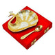 TUZECH Silver & Gold Plated Peacock Design Brass Plate With Spoon-Tuzech store