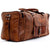 Overnight Weekend Vintage Handmade Brown Leather Travel Gym Sports Duffel Bag (28")-Tuzech store