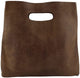 Tuzech Minimalist Handbag Handmade from Full Grain Leather and Sheepskin