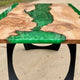 Customized Large Epoxy Table, Resin Dining Table for 2, 4, 6, 8 Green Forest Table, Epoxy Coffee Table, Living Room Table, Home décor