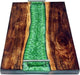 Epoxy Fully Customized Resin Green River Live Edge Wood Tray-Tuzech store