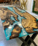 Customized Large Epoxy Table, Unique Ocean Look Blue, Resin Dining Table for 2, 4, 6, 8, Epoxy Coffee Table, Living Room Table, Home décor