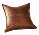 Leather Lovers 100% Lambskin Leather Pillow Cover - Sofa Cushion Case - Decorative Throw Covers for Living Room & Bedroom-Tuzech store