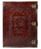 Tuzech Handmade Unique and Antique Notebook Diary for Men Women Nice Tree Embossed Design in Turquoise Color Brass Lock for Nice Closer Unlined Paper 18x13 Inches-Tuzech store
