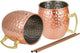HandCrafted Moscow Mule Hand Hammered Copper 16 Ounce Drinking Mugs Set Classic Riveted Handles-Tuzech store