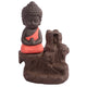 Tuzech Handicraft Ceramic Buddha Smoke Fountain Backflow Incense Holder Home Decor Buddha Statue Gifts Showpieces Multicolor (Cone Not Included)-Tuzech store
