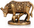 Tuzech Handmade Cow Figurine with Calf Idol for Home Decor, Housewarming, Brass Statue Kamdhenu Cow with Calf Gold Color (5.2 x 2.3 x 4 inches)