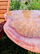 Tuzech Epoxy Table Fully Customised Thick Resin River Table Indoor Outdoor Coffee Table Top Wooden Dining Table (32X29 Inches)-Tuzech store