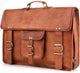 Vintage Handmade Leather Laptop Stylish Messenger Bag Shoulder Bag Briefcase Men Women Vintage Brown Color