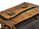TUZECH Genuine Leather Bag Vintage Buffalo Messenger Satchel Laptop Briefcase Unisex Bags Crazy Briefcase Bags For Men Women Brown Color (15 Inches)-Tuzech store