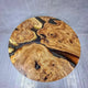 Personalised Resin Epoxy Round Bar Tops, Solid Wood Table, Resin countertop, Epoxy River Top, Kitchen Top, Home décor Table.-Tuzech store