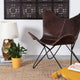 TUZECH Vintage Classic Handmade Leather arm Chair Star Butterfly Genuine Leather Chair Home Deco