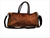 Tuzech Vintage Leather Hairon men's Travel Duffle luggage bag with Shoe Pouch,Professional Bag Gym Sports Soft Shell Overnight Weekend Brown Color