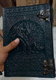 TUZECH 600 Pages Handmade Large Leather Journal Diary Embossed Tree of Life Book Of Shadows Hocus Pocus Notebook Writing Seven Chakra Grimoire Sketchbook 7 x 10 Leather Bound
