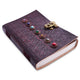 Chakra Gem Stone Journal with premium silver pen and cotton giftbag, By Creoly-Tuzech store