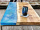 TUZECH Epoxy Resin Coffee Table River Live Edge Resin Art Coffee and Side Table Set (48x24x22 Inches)-Tuzech store