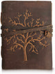 TUZECH Leather Journal Tree of Life - Writing Notebook Handmade Leather Bound Daily Notepads for Men & Women Blank Paper Large - Gift for Art Sketchbook, Travel Diary (7 x 5 Inches)-Tuzech store