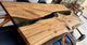 TUZECH Live Edge Dining Table,Epoxy Table,Resin River Table,Live Edge Table,Dining Room Table,Live Edge Wood Slab,Resin Dining Table Wood (70x34 Inches)-Tuzech store